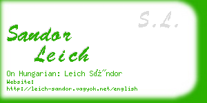 sandor leich business card